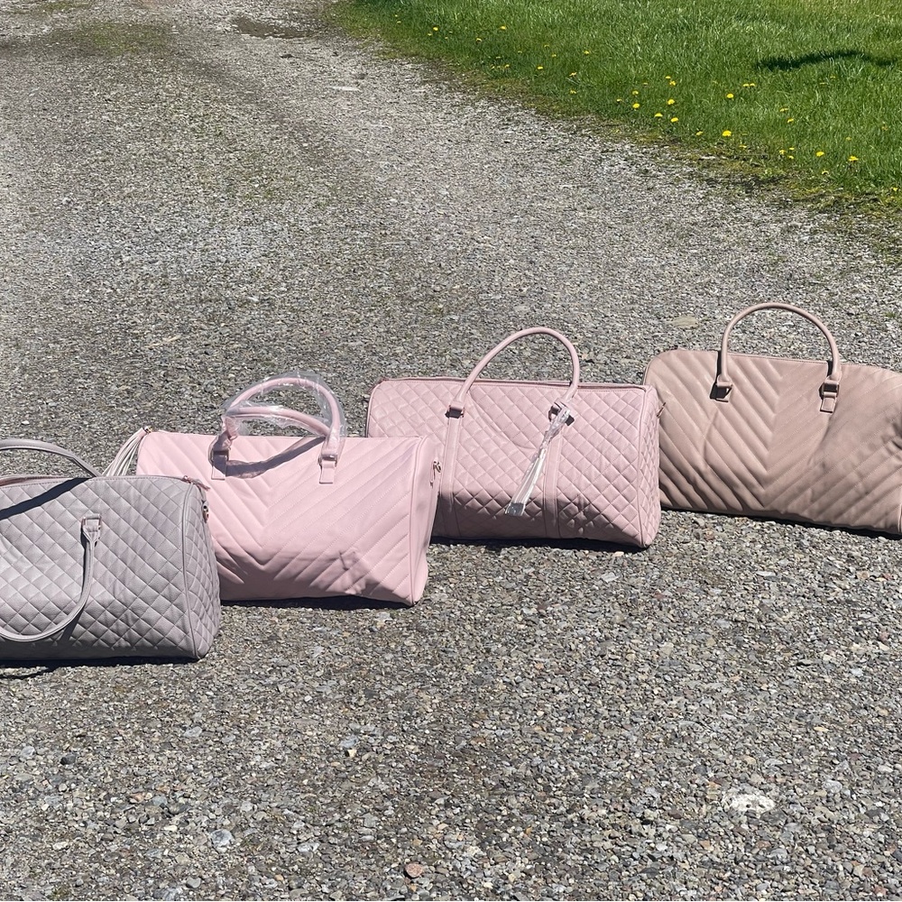 Elegant Pink Quilted Handbag